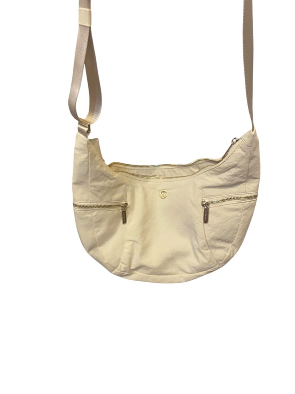 NWT Lululemon slouchy sling bag LIGHT IVORY/GOLD - 6L